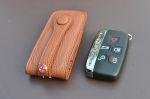 CRB-KF06 Кожаный чехол для ключа Key Fob Land Rover, Jaguar, Porsche Panamera- Темно коричневый