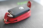CRB-KF04 Кожаный чехол для ключа Key Fob универсальный 8cm Красный