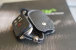 CRB-KF02 Кожаный чехол для ключа Key Fob универсальный 8cm Черный с белой ниткой