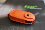 CRB-KF05 Кожаный чехол для ключа Key Fob универсальный 8cm - Ярко Оранжевый (Биркин)