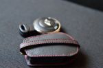 CRB-KF24 Кожаный чехол для ключа Key Fob MINI R56 Classic Style- Черный с красной ниткой