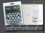 Кованные алюминиевые гайки - SD-nuts TPI-SD02 (20mm)-цвет Серебристый, резьба: 12x1,50
