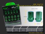 Кованые алюминbевые гайки - XR-nuts (с секреткой) TPI-XR14 - цвет зеленый, резьба: 12x1,25