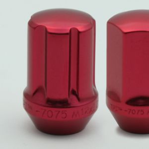 Кованные алюминевые гайки - XR-nuts (с секреткой)-цвет Красный, резьба: 12x1,25